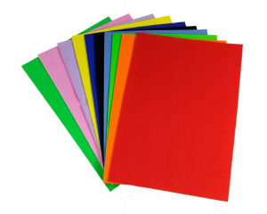 Papīrs dekoratīvs A4, uzpūsts PVC, 10 krāsas, KP-0242 