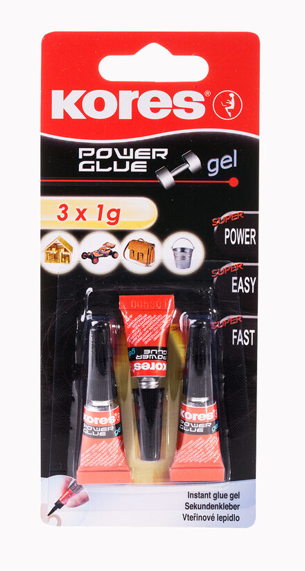 Līme universālā KORES POWER GLUE GEL 1g*3gab., 14071211