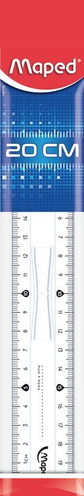 Lineāls ar turētāju MAPED Classic 20cm, caurspīdīgs, 15365201