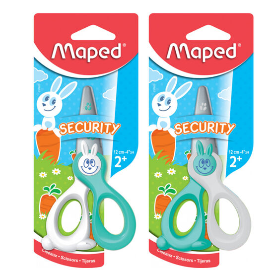 Šķēres MAPED KidiCut 12cm stiklašķiedru, kartona blīsterī,  1656510100