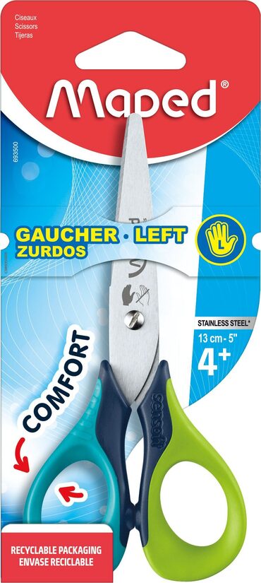 Šķēres MAPED Sensoft 13cm kreiļu blisterī, 1656510901