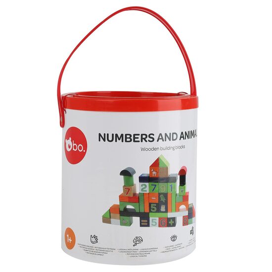 Koka klucīši "Cipari un dzīvnieki"