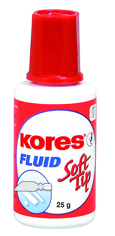 Korektors KORES SOFT TIP Fluid 25g spirta bāze A