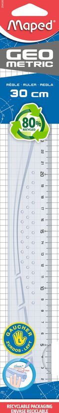 Lineāls MAPED GEOmetric 30cm kreiļiem, 1536512201
