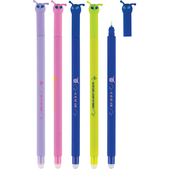 Gēla pildspalva dzēšama "We are not Alone", zila, 0.5mm, 80426