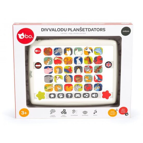Izglītojoša Rotaļlieta - Divvalodu Planšetdators (Latviešu un Angļu)