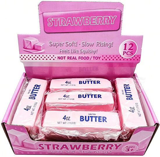 Slow Rising Squishy Butter 13.5cm, pink