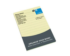 Līmlapiņas 100x150mm,100 lpp., līniju, dzeltenas, IN 5669-01L