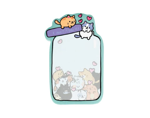 Līmlapiņas 40 lpp., plastikāta blisterī, \"Cat`s pot\", Meshu, MES 62137