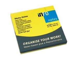 īmlapiņas 75x75mm, 80 lpp., dzeltenas, IN 5654-34