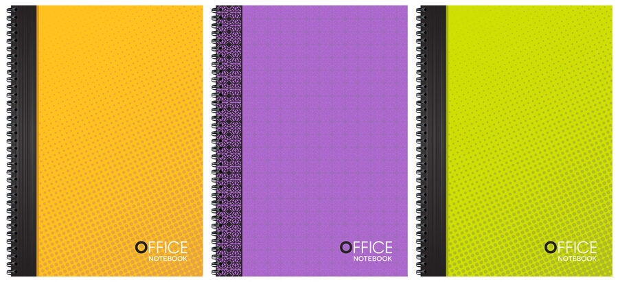 Klade A4 līniju,  96 lap. spirālē OFFICE