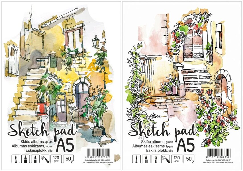 Skiču ALBUMS A5 zīmēšanai, spirālē, 120g gluds, 50 loksnes