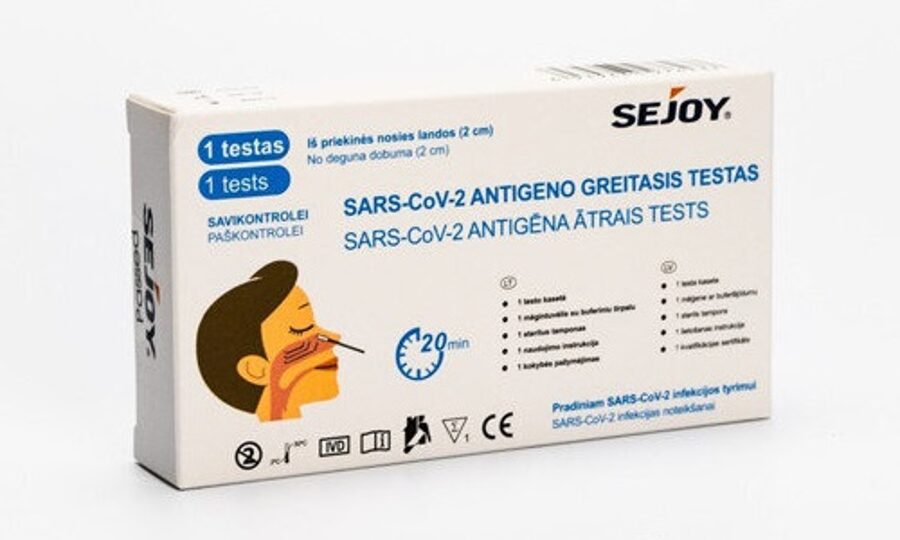 Covid-19 SARS-CoV-2 nazālais tests SEJOY, 09053570