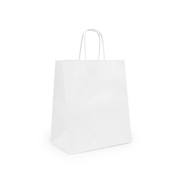 Paper bags 32x17x41cm with twisted handles, white 161801BA