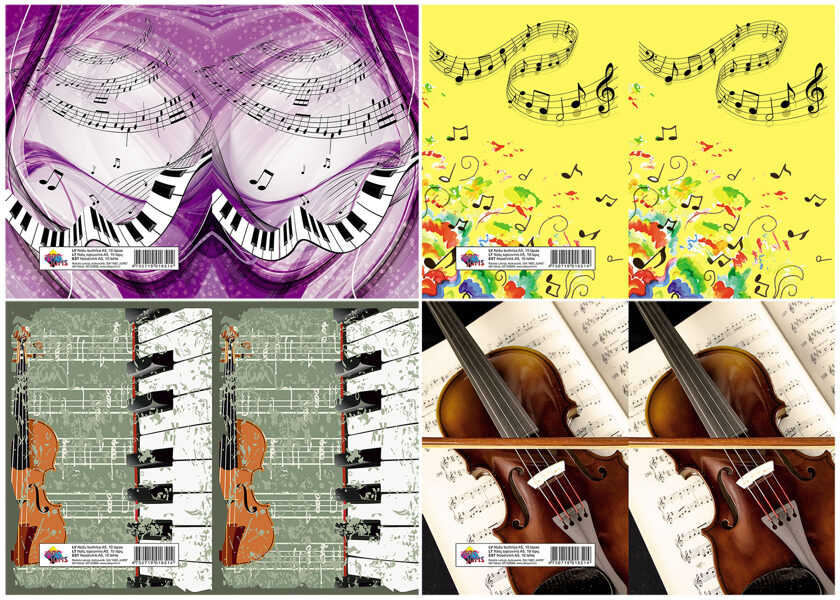 Nošu burtnīca A5 vertikāla 10 lapas