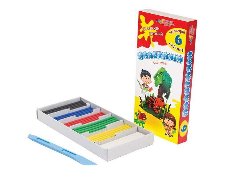 Plastilīns GAMMA 6 krāsas 120g, 15172006