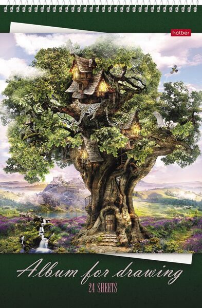 Zīmēšanas albums A4 24lp. "Asorti" 120gr. ar spirāli, 27404