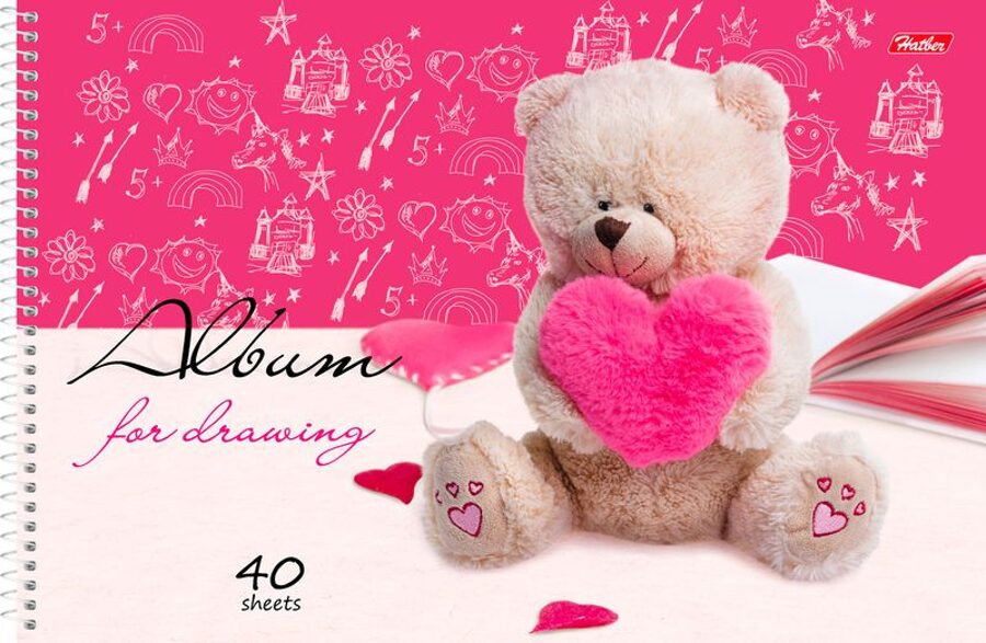 Zīmēšanas albums A4 40lp. "Asorti 2" 120gr. ar spirāli, 28330