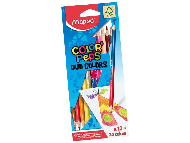 Zīmuļkrāsas MAPED "Color`Peps" DUO 12 FSC, 12365015