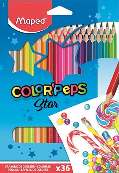 Zīmuļkrāsas MAPED "Color`Peps" 36 krāsas FSC, 12365036