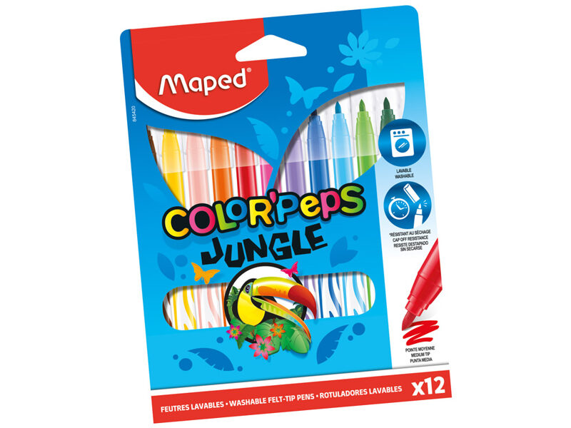 Flomasteri MAPED "Color Peps" Jungle 12 krāsas, 12265102