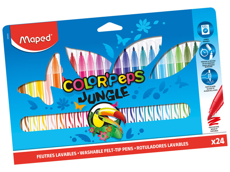 Flomasteri MAPED "Color Peps" Jungle 24 krāsas, 12265110