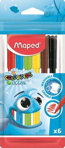 Flomasteri MAPED "Color Peps" Ocean 6 krāsas, 12265121