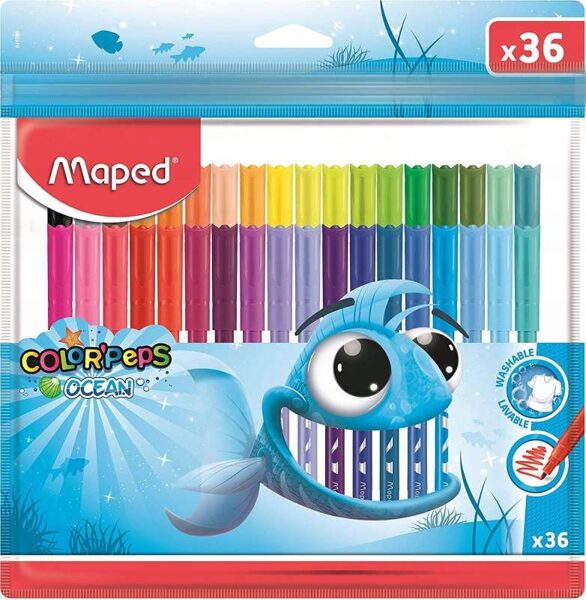 Flomasteri MAPED "Color Peps" Ocean 36 krāsas, 12265126
