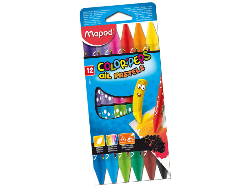 Krītiņi eļļas MAPED Oil Pastels 12 krāsas, 12465312
