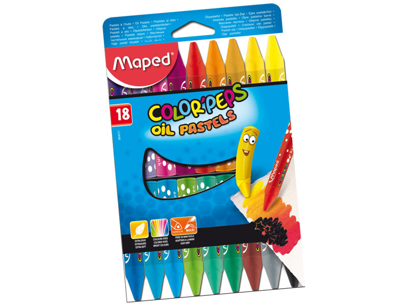 Krītiņi eļļas MAPED Oil Pastels 18 krāsas, 12465318