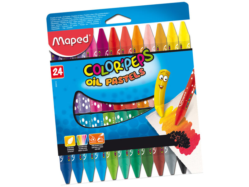 Krītiņi eļļas MAPED Oil Pastels 24 krāsas, 12465324