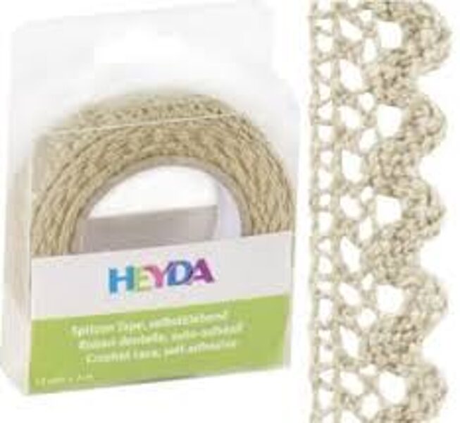 Auduma mežģīne 2m, pašlīmējoša, bēša