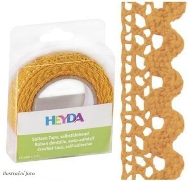 Auduma mežģīne 2m, pašlīmējoša, oranža