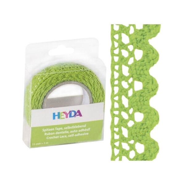 Auduma mežģīne 2m, pašlīmējoša, zaļa