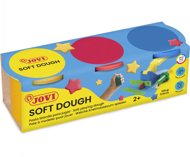 Mīksta plastikas masa JOVI, 3 krāsas