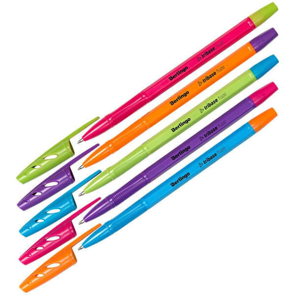 Pildspalva lodīšu, 0.7mm, zila, mix krāsas korpus., Tribase Fuze, Berlingo   