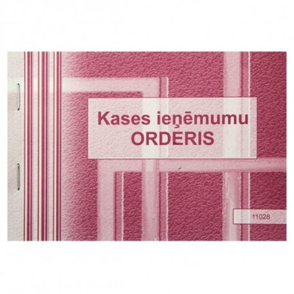 Kases ieņēmumu orderis paškopējošais, A6V, 50 komplekti 