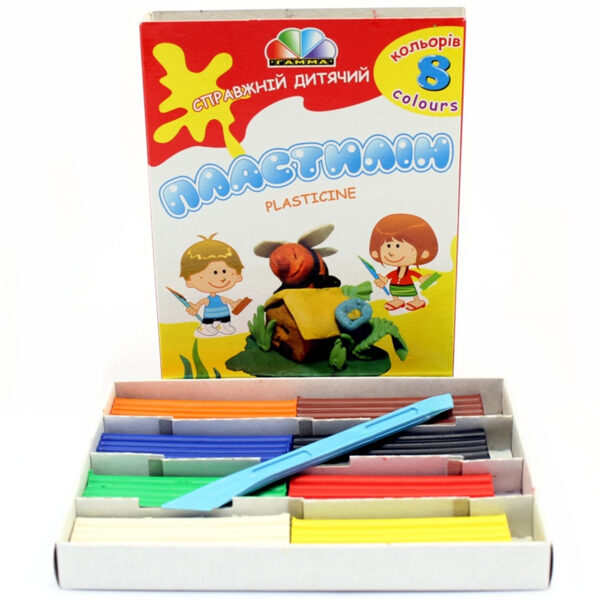 Plastilīns GAMMA 8 krāsas 160g, 15172008