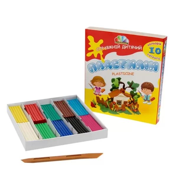 Plastilīns GAMMA 10 krāsas 200g, 15172010