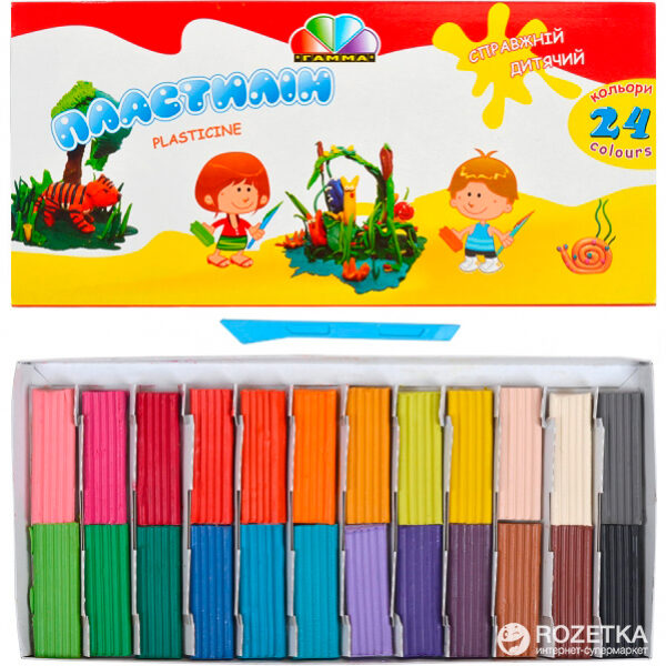 Plastilīns GAMMA 24 krāsas 480 g, 15172024