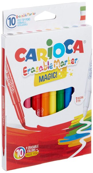 Flomasteri Carioca Erasible 9krāsas +1, 12233301