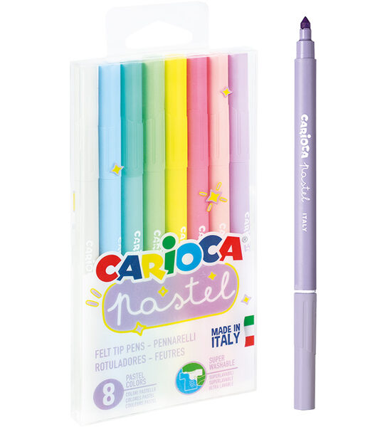 Flomasteri CARIOCA Pastel 8 krāsas, 12233701