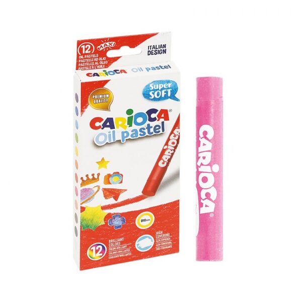 Eļļas pasteļkrītiņi CARIOCA 12 krāsas, 12433306