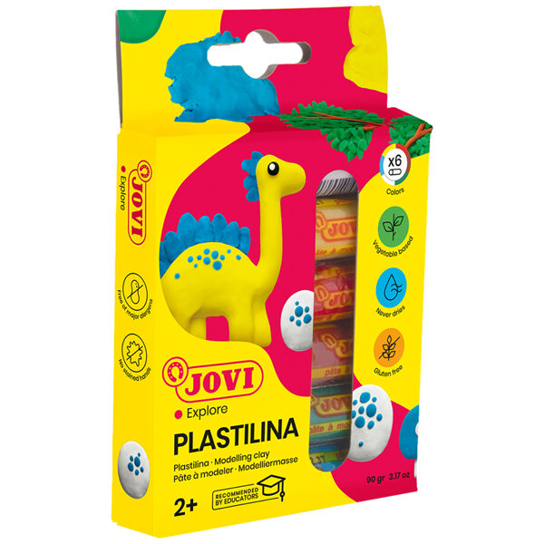 Plastilīns, 6 krāsas. JOVI, JOV 01014