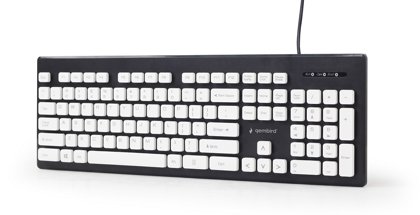 Gembird Chocolate Keyboard, White keys 