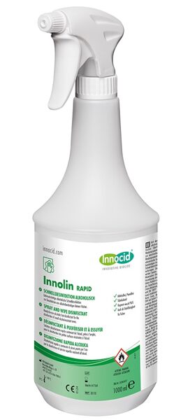 Ātras iedarbības virsmu dezinfekcijas līdzeklis Innocid Innolin Rapid 3010I, 1 l, 9060031