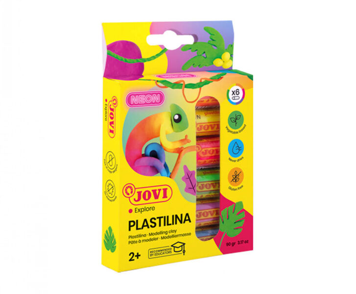 Plastilīns JOVI NEON 15g, 6 krāsas
