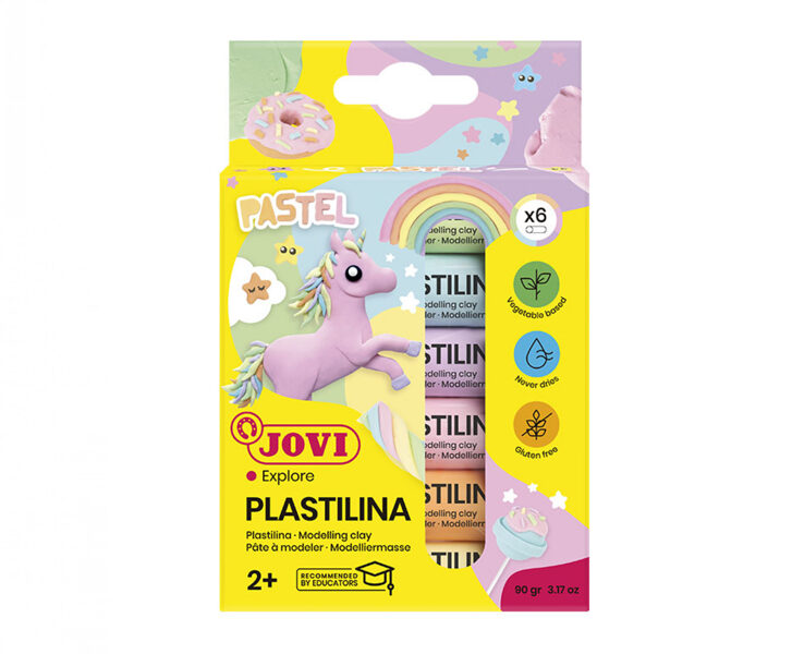 Plastilīns JOVI PASTEL 15g, 6 krāsas