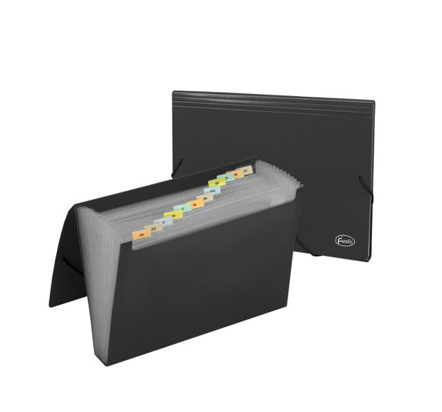 Mape ar 12 nodalījumiem A4 FOROFIS 0.70mm ar gumiju, dažādas krāsas