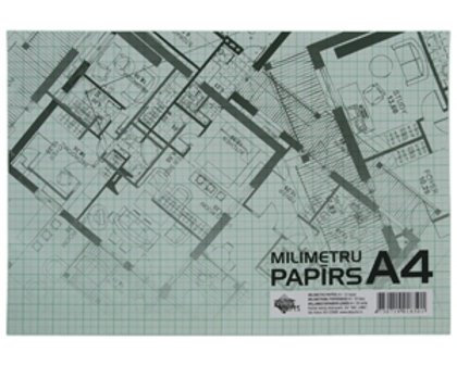 Papīrs milimetru A4, 20 loksnes